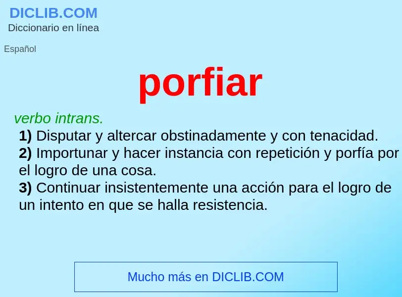 What is porfiar - definition