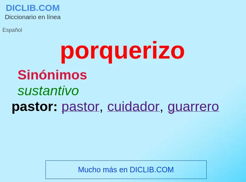 What is porquerizo - definition