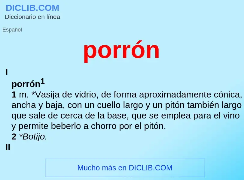 Wat is porrón - definition