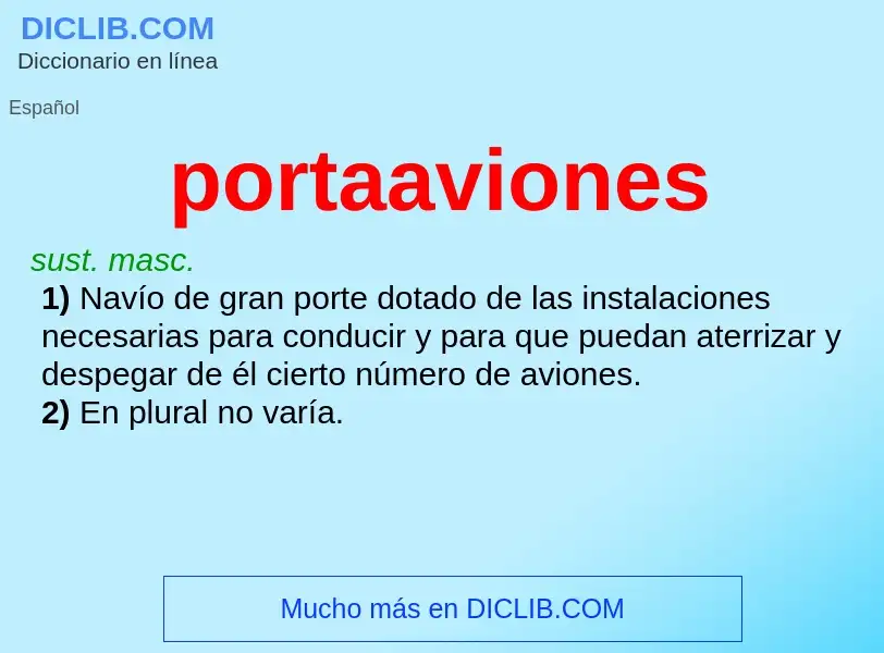 What is portaaviones - definition