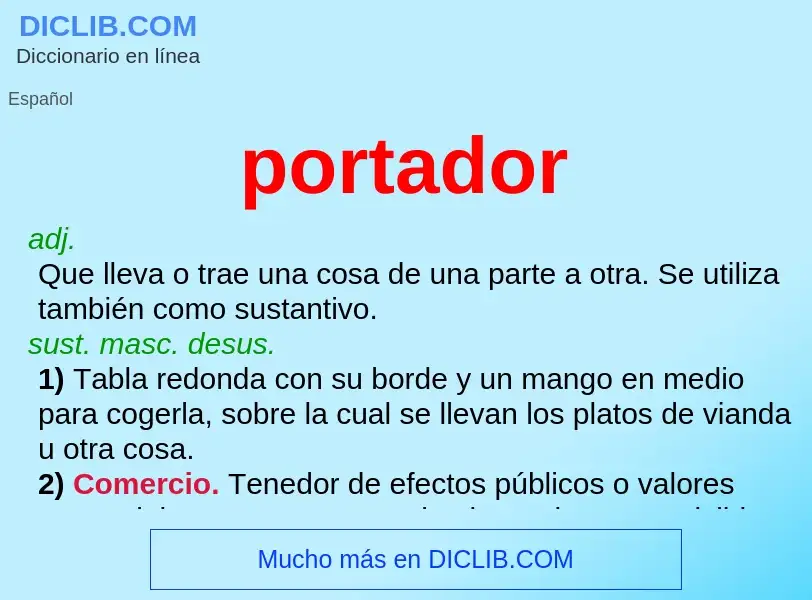 What is portador - definition