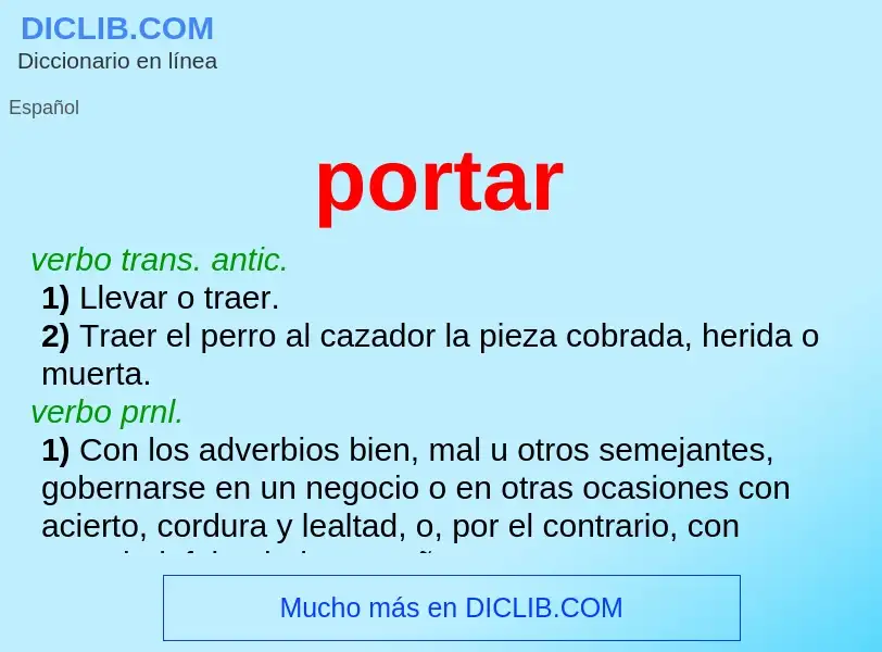 What is portar - definition