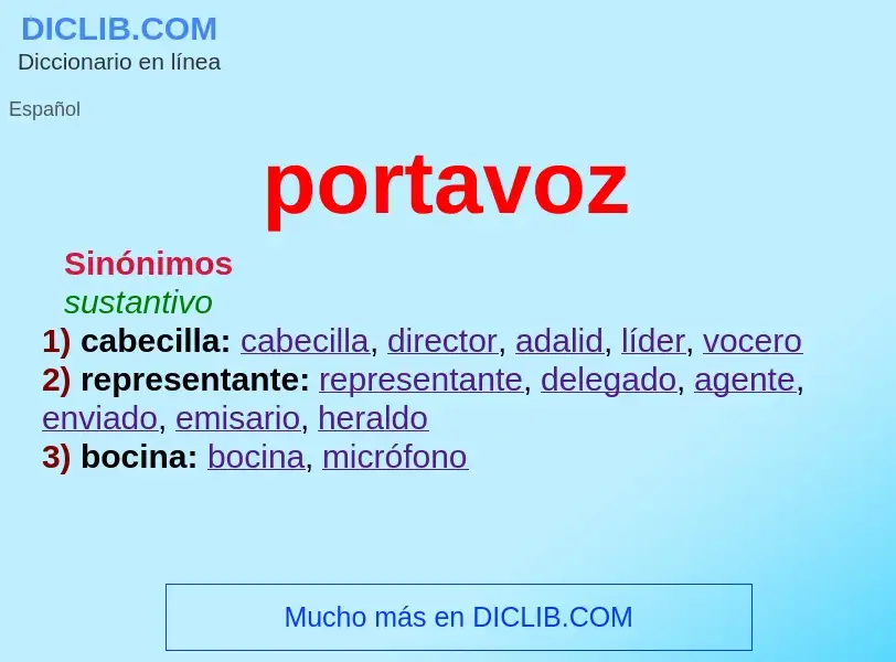 What is portavoz - meaning and definition