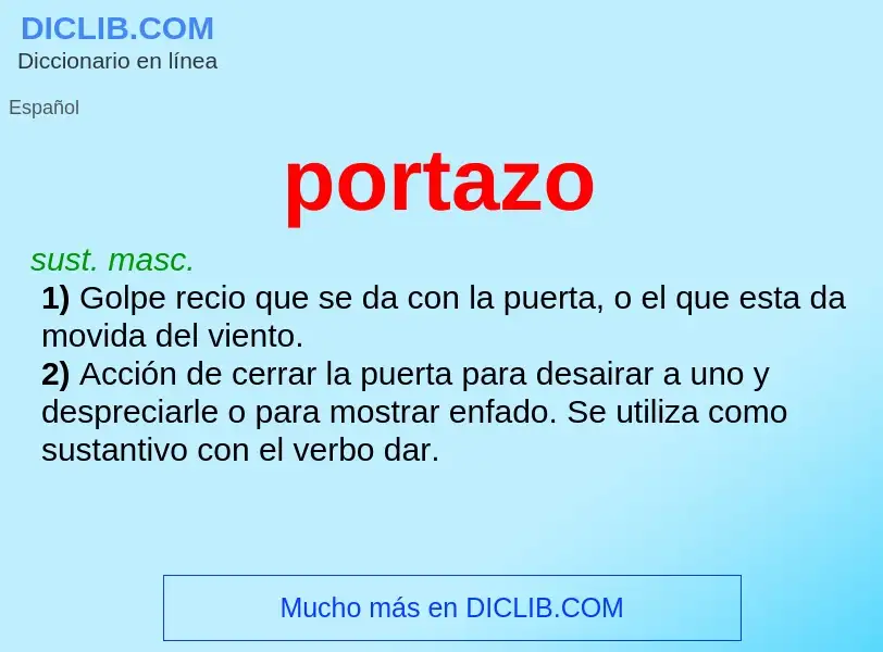 What is portazo - definition