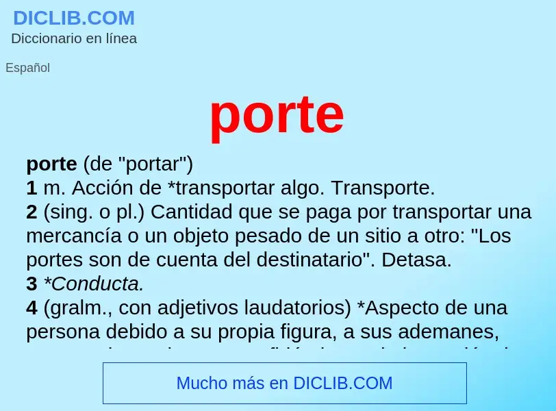 Wat is porte - definition