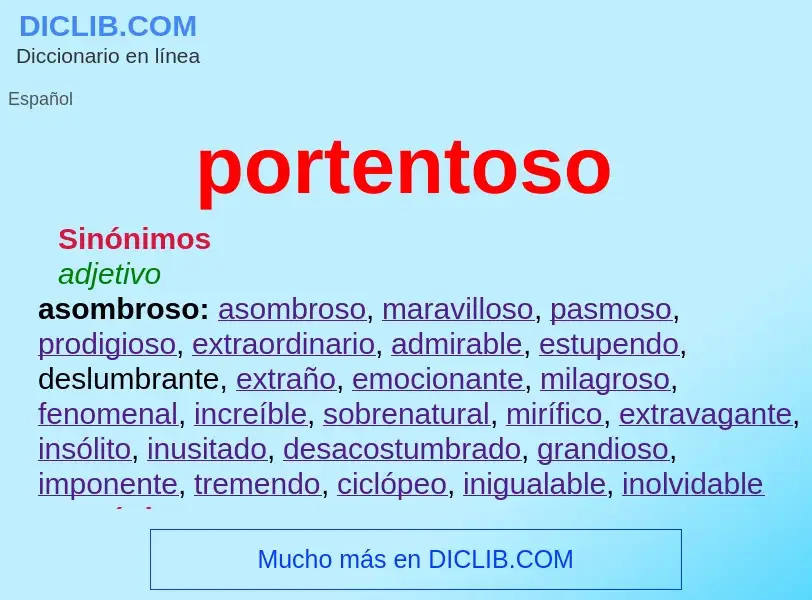 What is portentoso - definition