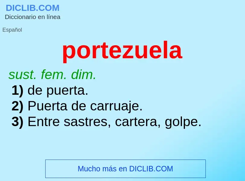 Wat is portezuela - definition