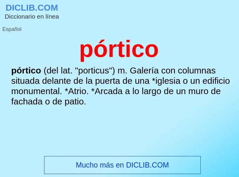 What is pórtico - definition