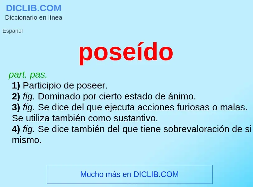 What is poseído - meaning and definition