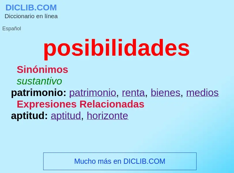 Wat is posibilidades - definition