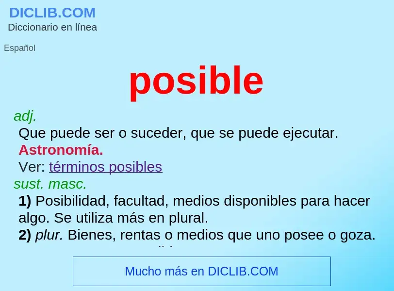 What is posible - definition