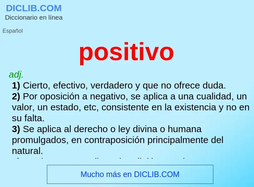 Wat is positivo - definition