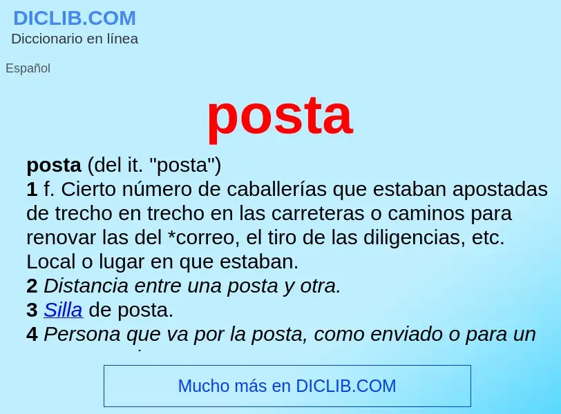 What is posta - definition