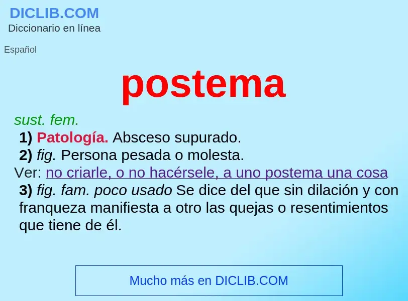 Wat is postema - definition