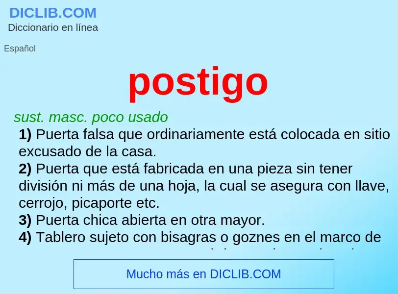 Wat is postigo - definition