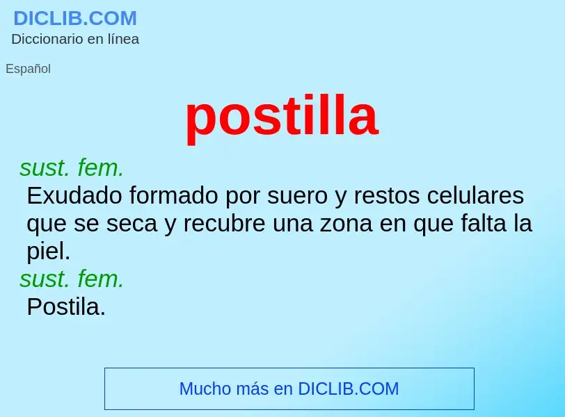 ¿Qué es postilla? - significado y definición