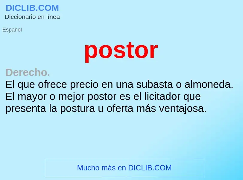 Wat is postor - definition