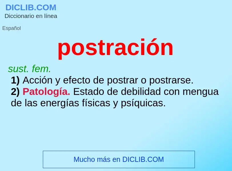 Wat is postración - definition