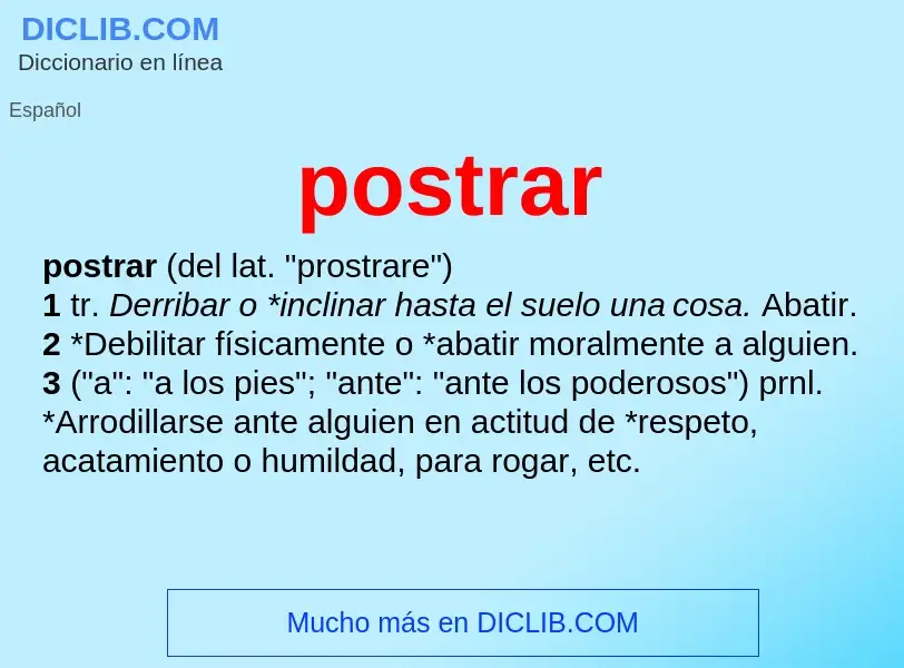 What is postrar - definition