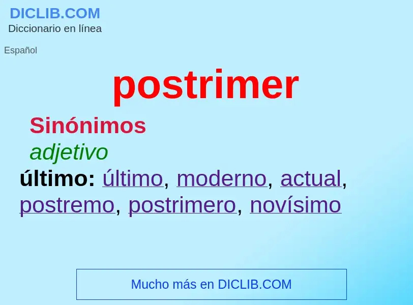 What is postrimer - meaning and definition