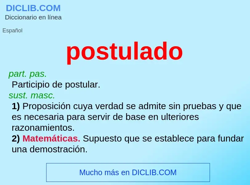 Wat is postulado - definition