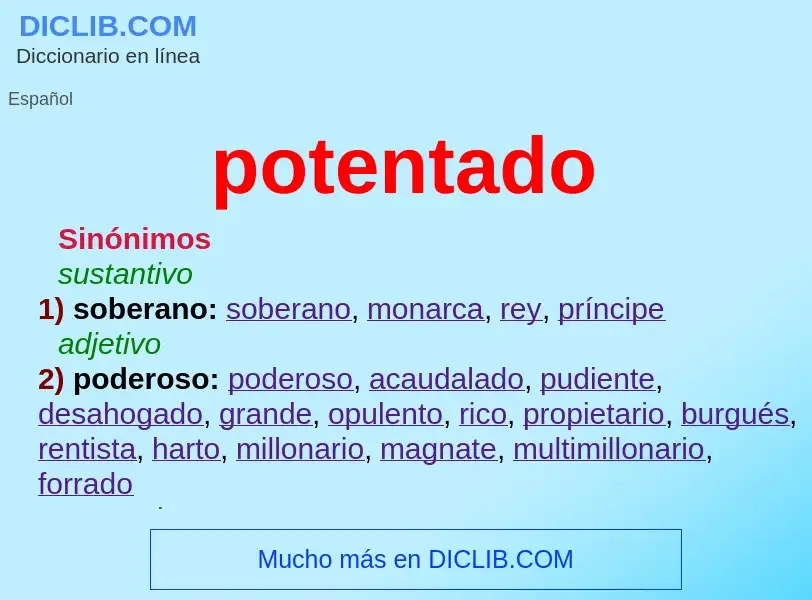 What is potentado - meaning and definition