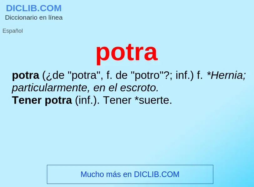 What is potra - meaning and definition