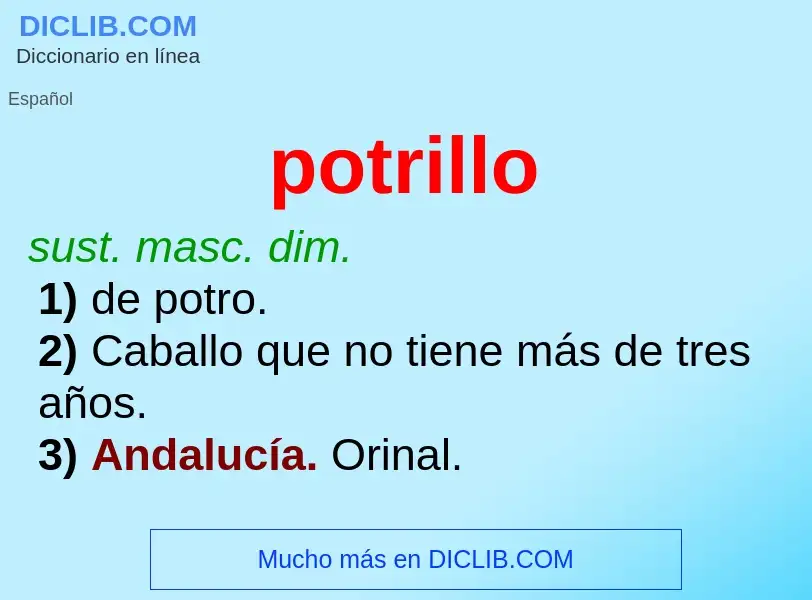 What is potrillo - meaning and definition