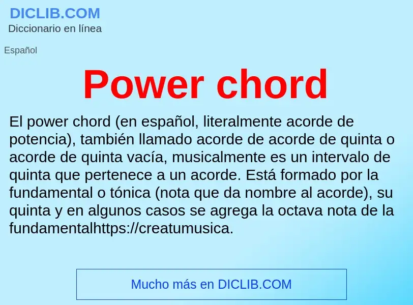 Wat is Power chord - definition