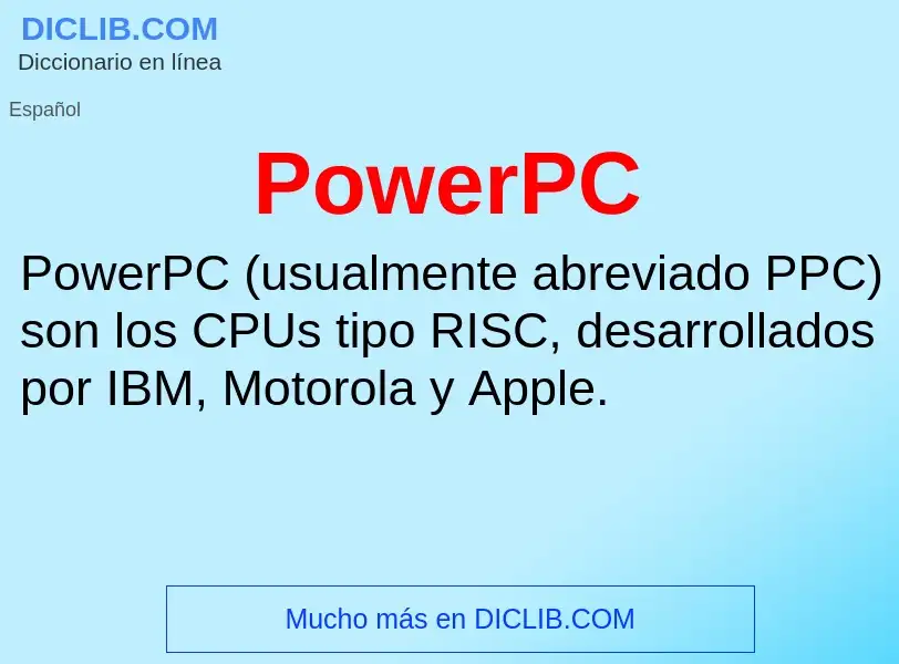 What is PowerPC - meaning and definition