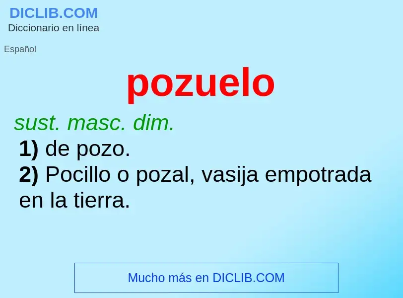 Was ist pozuelo - Definition