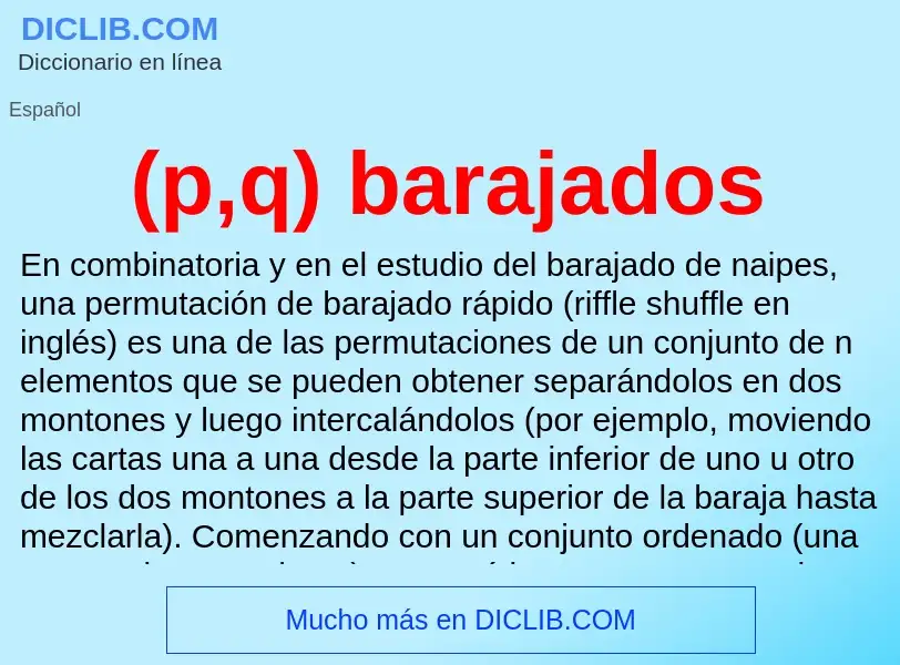 Wat is (p,q) barajados - definition