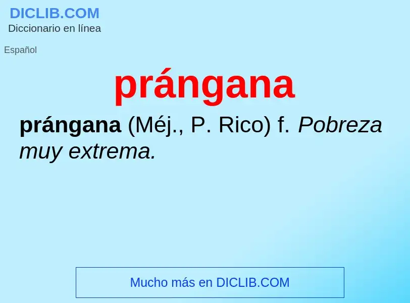 ¿Qué es prángana? - significado y definición