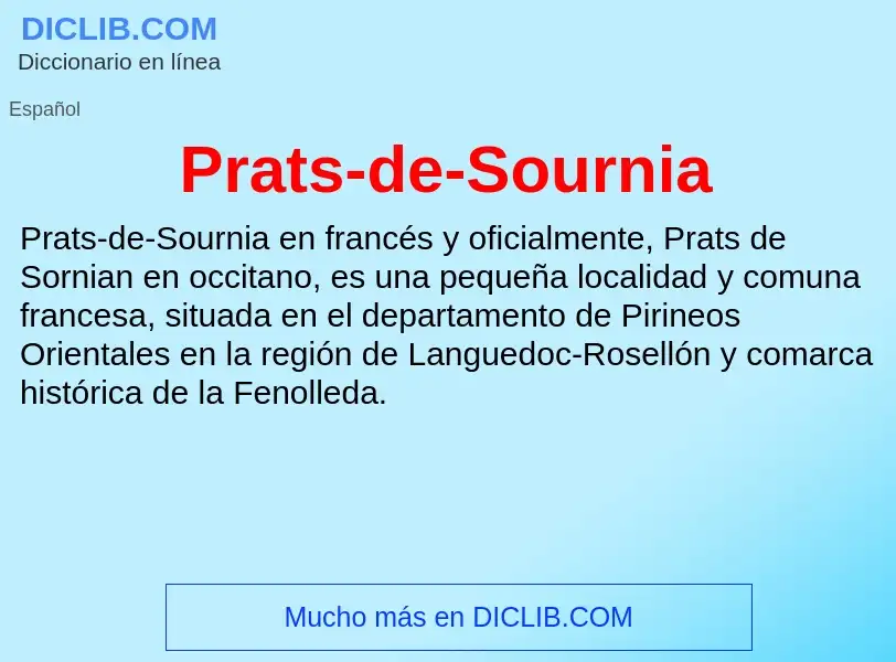 What is Prats-de-Sournia - definition