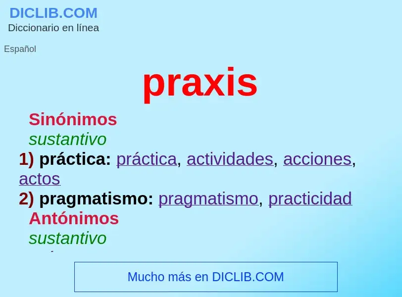 What is praxis - definition