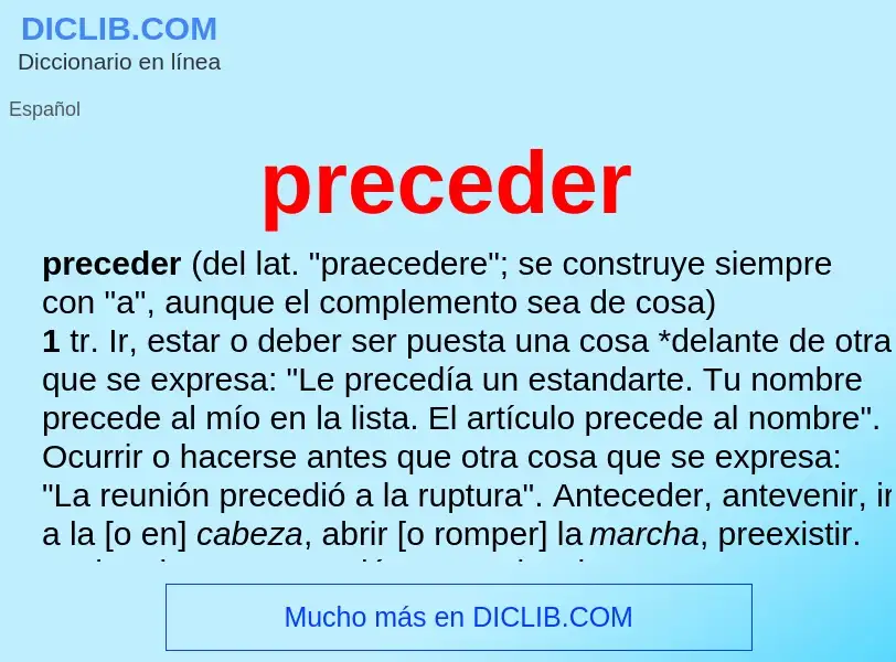 Wat is preceder - definition