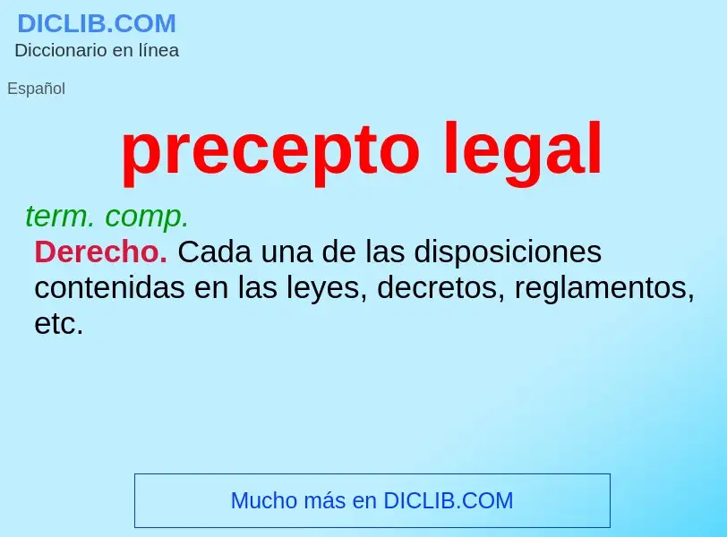 What is precepto legal - definition