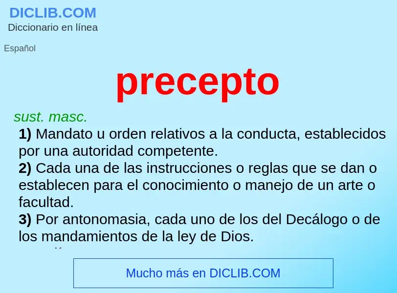 O que é precepto - definição, significado, conceito