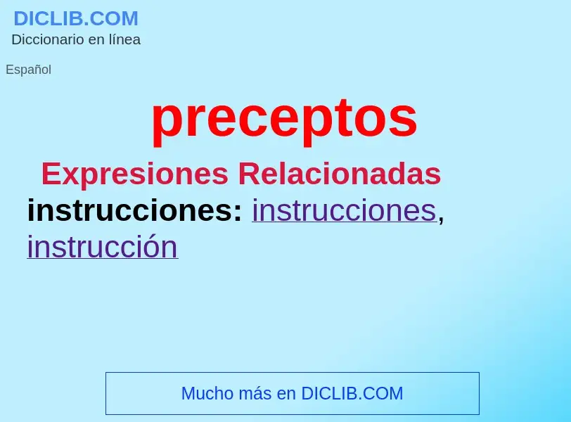 What is preceptos - definition