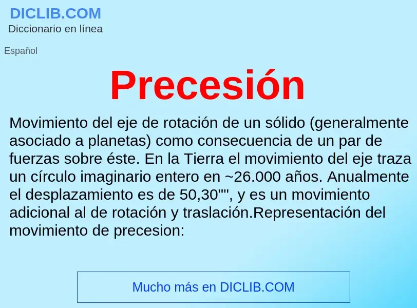 ¿Qué es Precesión? - significado y definición