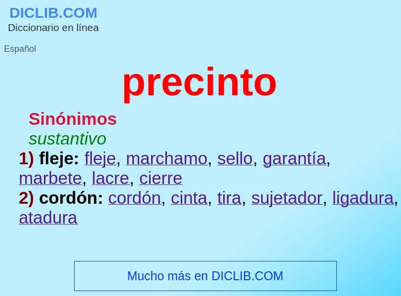 Wat is precinto - definition