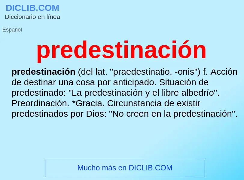 O que é predestinación - definição, significado, conceito