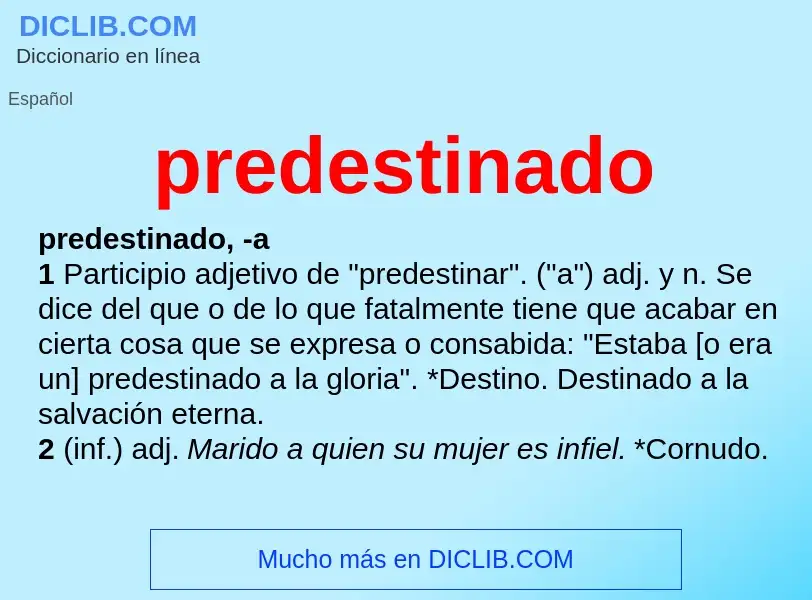 ¿Qué es predestinado? - significado y definición