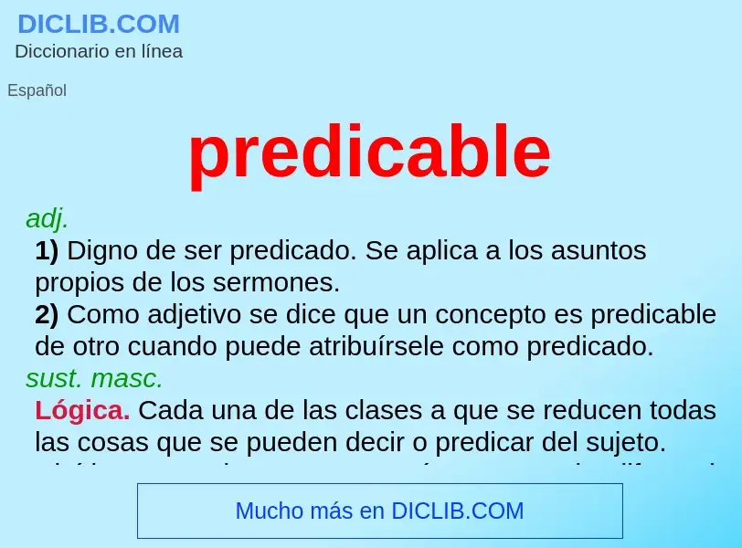 Что такое predicable - определение