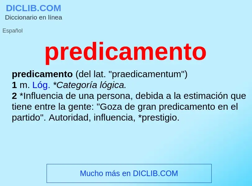 Che cos'è predicamento - definizione