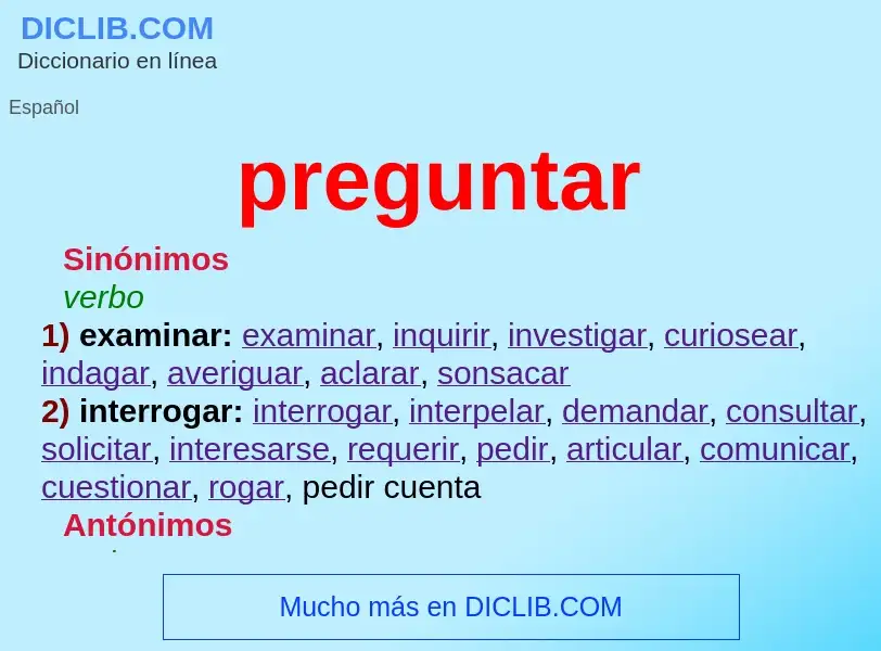 Wat is preguntar - definition