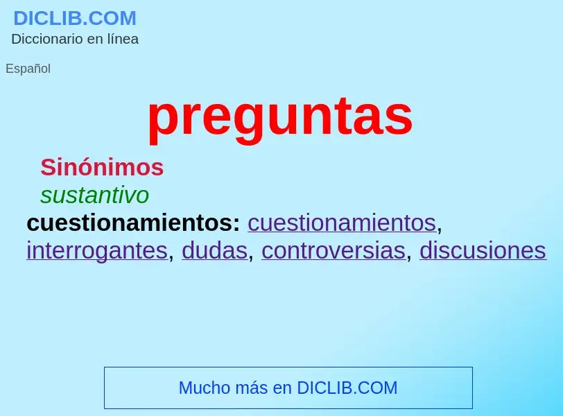 Wat is preguntas - definition