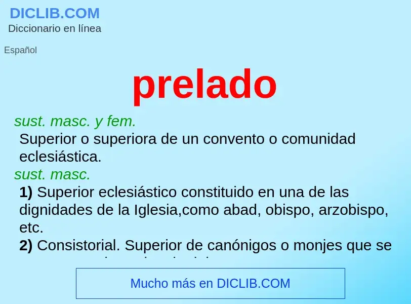 What is prelado - definition