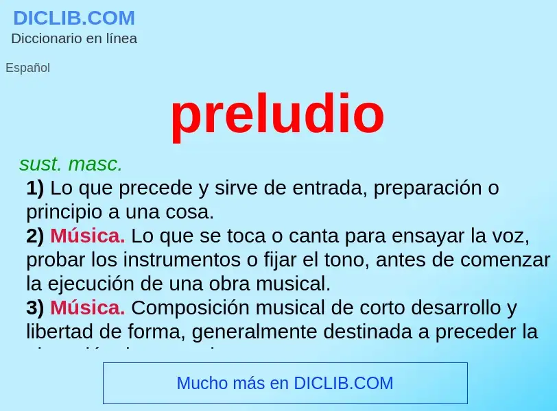 O que é preludio - definição, significado, conceito