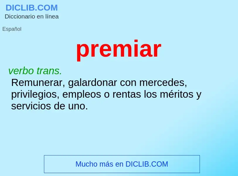 What is premiar - definition